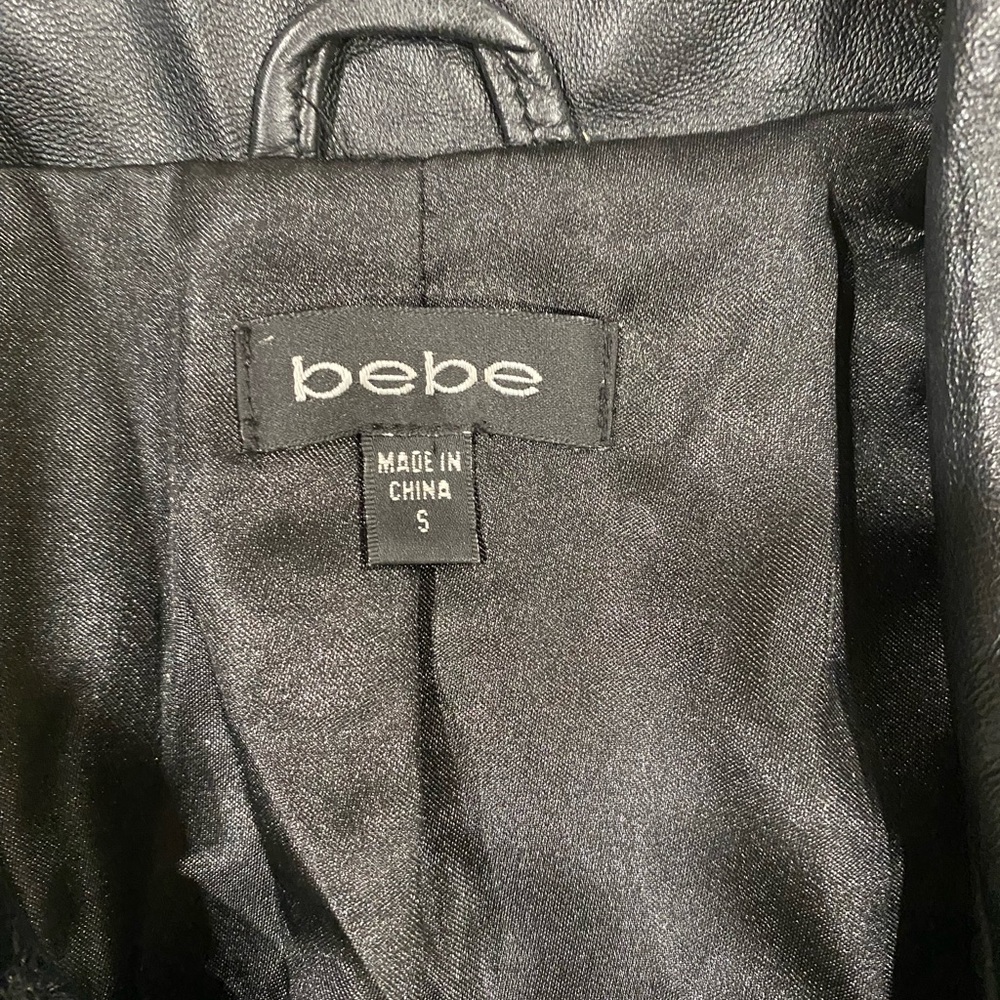 Leather black jacket Bebe